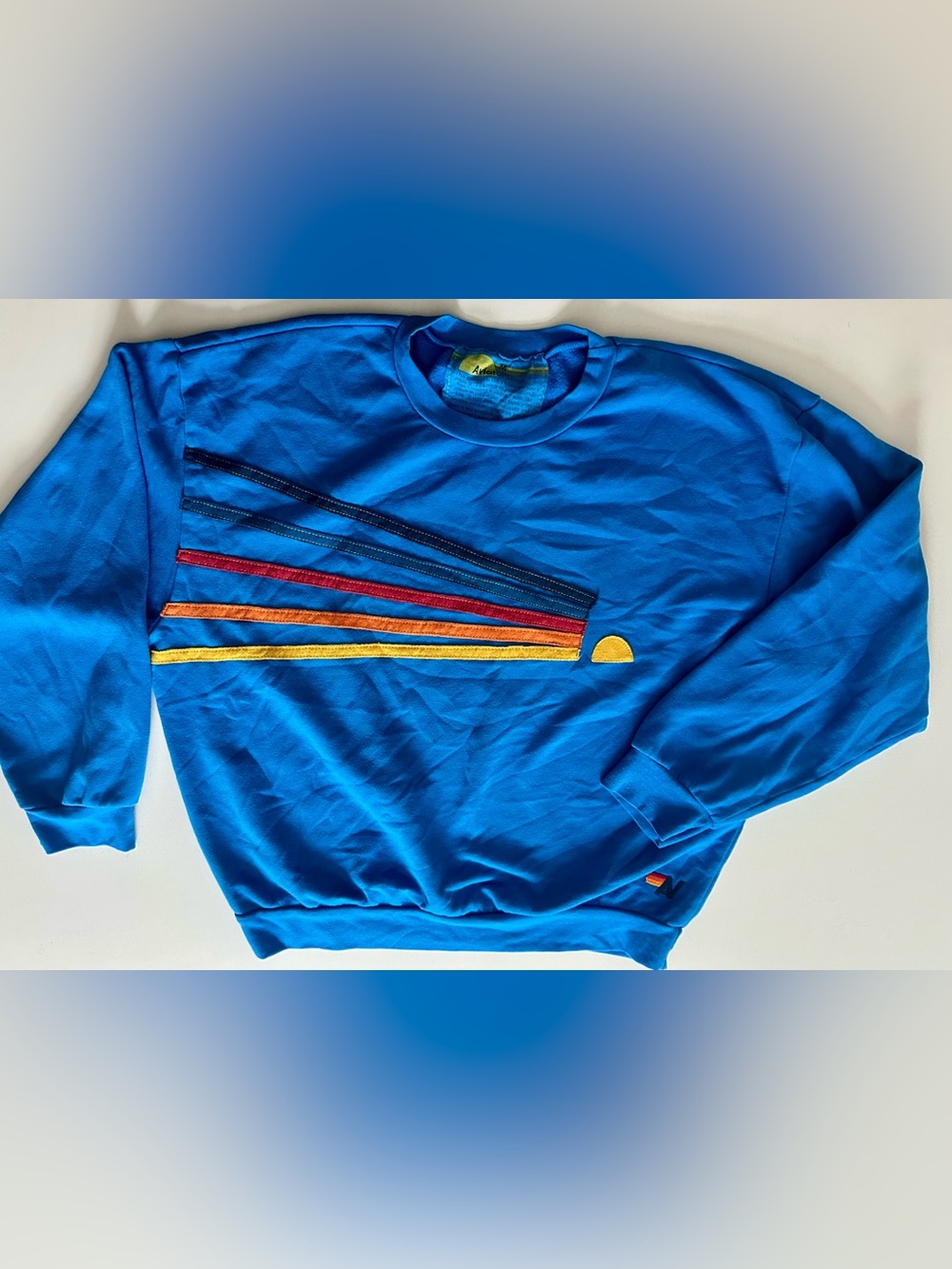 Aviator Nation Blue Daydream Crewneck Sweatshirt - Medium